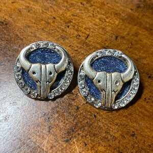 Vintage bull earrings